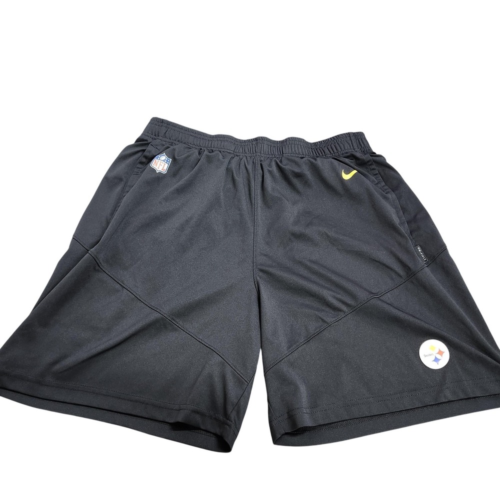 Pittsburgh Steelers Shorts Mens L Black NFL Football Nike On Field Training